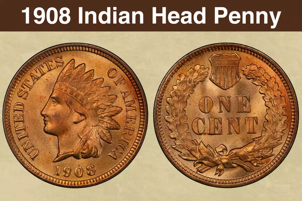 1908-S Indian Head Penny obverse and reverse showing the full coin design and S mint mark location
